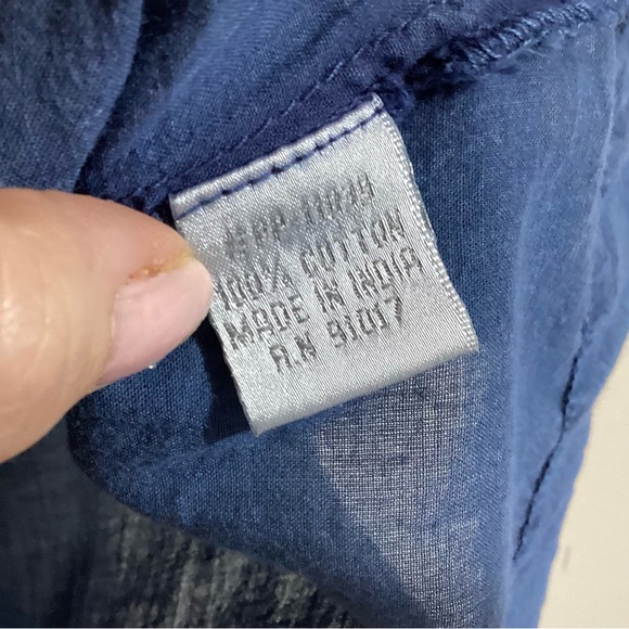 L’affaire Chambray Embroidered Boho Top Size M - Picture 13 of 14